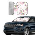 thumbnail image 4 of Bingfone Flamingo And Flowers Car Windshield Sun Shade Protector Keep Your Vehicle Cool Sun Shield Visor Cover Foldable for Car Truck SUV-Small, 4 of 8