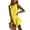 Yellow, variant on Summer Women's Boho Floral Sleeveless Long Dress Loose Fit Chiffon Beach Dress with Tiered Skirt and Cross Front Design for Tropical Vacations,Black L