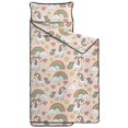 thumbnail image 2 of Unicorn and Star Beige Pattern Teens Toddler Nap Mat with Pillow, Sleeping Mat Bag for Preschool Daycare 59"x22", 2 of 6