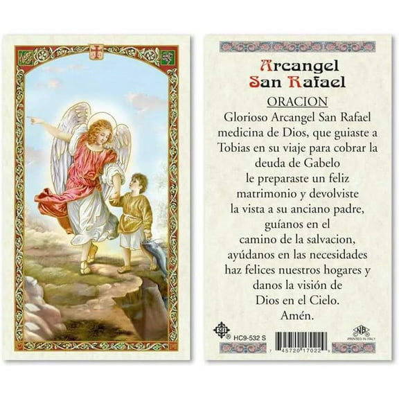 Gigi's Classy Kids Arcangel San Rafael Prayer Card, 25 Count