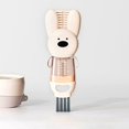 thumbnail image 4 of 3pcs  Lid Brush Multi-Functional Cleaning Brush Bottle Nipple Rim Fluted Cup Brush Beige, 4 of 6