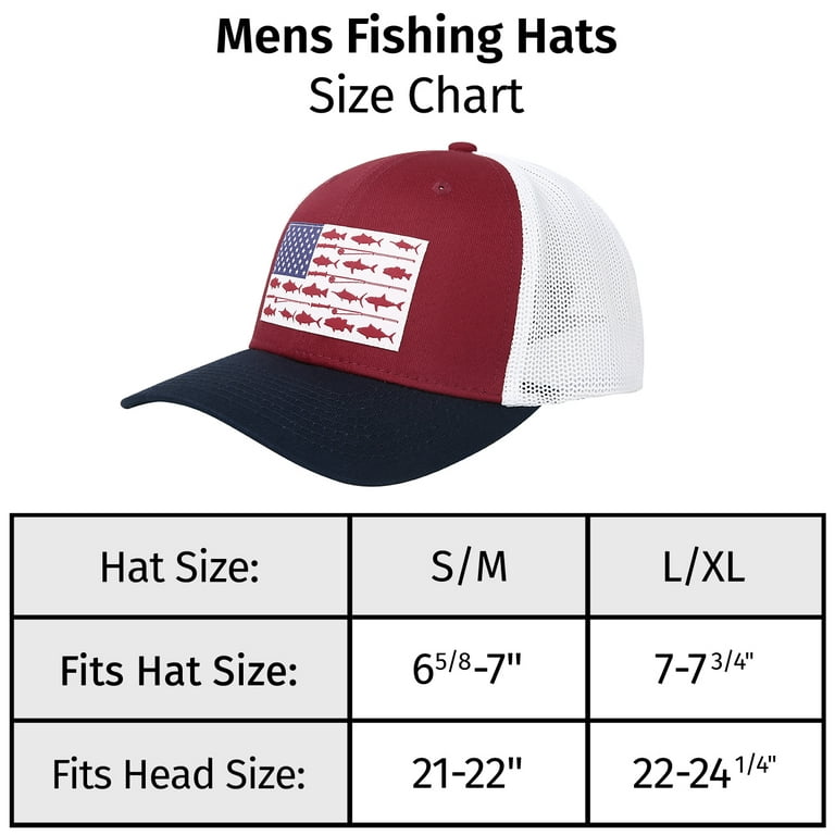 LRD Men Fishing Hats Trucker Hat Flexible Fit Mesh Fitted Baseball Cap 