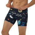 thumbnail image 3 of Salouo Space Pattern Men's Boxer Briefs, Soft & Breathable Underwear Elastic Waistband Briefs for Men,1-Pack, 3 of 7