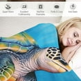 thumbnail image 3 of Nawypu Sea Turtle Blanket Ocean Gifts - Nautical Ocean Animal Theme Landscape Throw Soft Lightweight Cozy Fuzzy Blankets for Kids Adults Boys Birthday Christmas Bedroom Bed Couch Decor, 3 of 6