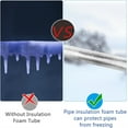thumbnail image 7 of 8 Pcs Pipe Insulation Foam Tube for 3/4'' Pipes,Happon Pre Slit Duct Wrap with Aluminum Foil,Self Adhesive Foam Pipe for Outdoor Winter Cold Hot Water Pipe Winterizing Heat Preservation, 7 of 7
