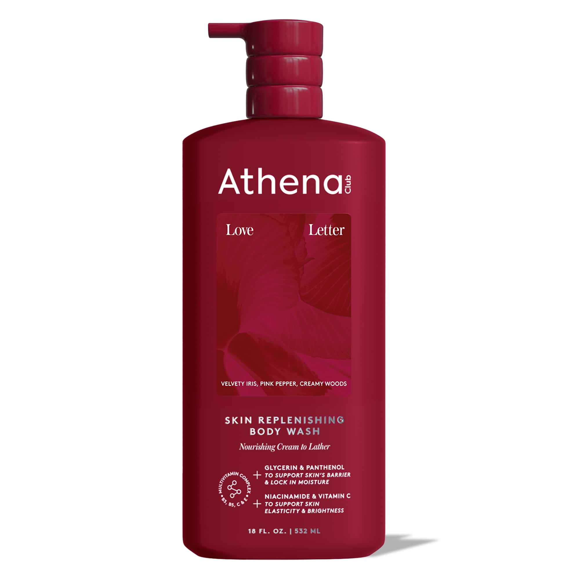 Athena Club Skin Replenishing Body Wash - Love Letter - 18 fl oz: Liquid, Whole Body, Combination Skin