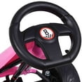 thumbnail image 6 of Topbuy Pink Go Kart Ride-On Pedal Car with Adjustable Seat, 6 of 10