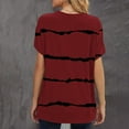 thumbnail image 3 of Samickarr Summer Savings Clearance Plus Size Summer Tops For Women Tops Dressy Casual Tunic Tops To Wear With Leggings Women's Comfortable Casual Round Neck Short Sleeve Print Top Blouse, 3 of 5