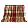 thumbnail image 2 of Autumn Plaid Living Room, Festive autumn celebration Scene, Warm Flannel Blanket for Living Room and Reading Nook with Detailed Artwork, Art Lovers autumn celebration Gift, Festive Home Decor, 2 of 9