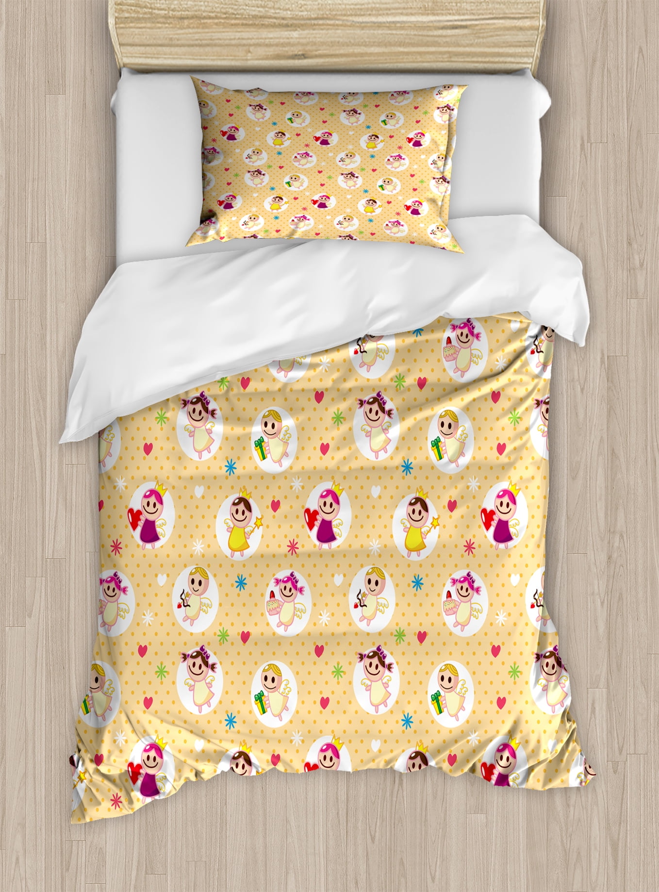 Angel Twin Size Duvet Cover Set Childhood Baby Nursery Kids