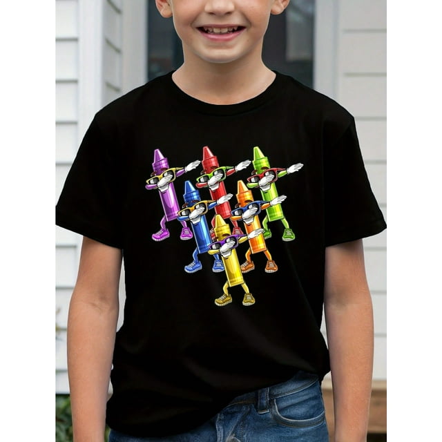 Back To School Play Learn and Grow Together Teacher Student Back To School T-Shirt Boy's Girl's Tee Back To School Youth Tees Short Sleeve Soft Comfy Tee
