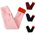 thumbnail image 5 of Splozh Girls Athletic Leggings Kids Yoga Girls' Thermal Trousers Winter Trousers with Pockets Leggings Pants Warm Cuddly Trousers Children's Clothing Girls Pink,3-4 Years, 5 of 6