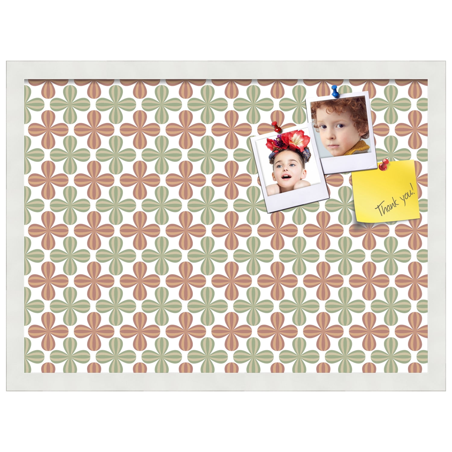 PinPix ArtToFrames 20x14 Custom Cork Bulletin Board    Poster Board Has a Fabric Style Canvas Finish, Framed in Satin White Frame (PinPix-558)