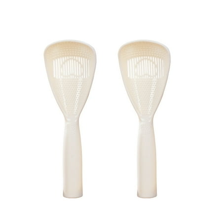 

VEAREAR 2Pcs Rice Spoons Multifunctional Vertical Non-stick Heat Resistant Fine Mesh Grinding Ginger Garlic Food Grade Household Kitchen Cooking Spoons for Dinning Room