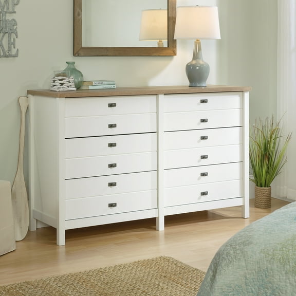 Sauder Cottage Road 6 Drawer Dresser, Mystic Oak Finish