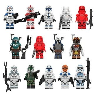 8 Pcs Space Wars Action Figures Building Blocks Set, 1.77Inch Clone  Troopers Minifigures Building Blocks Toy for Boys Kids Teens Birthday Party  Gift 