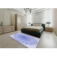 thumbnail image 5 of Ahgly Company Machine Washable Indoor Square Transitional Heavenly Blue Area Rugs, 8' Square, 5 of 7