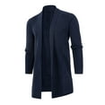 thumbnail image 1 of Men's Mid Length Slim Knit Cardigan Jacket Windbreaker for Stylish Comfortable Layering, 1 of 2