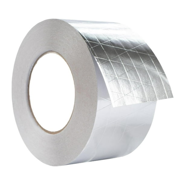 Cinta adhesiva de aluminio de 2 pulgadas por 82 pies para sellar y parchar conductos, cinta de alta temperatura, cinta de sellado y parchado de metal Superficie texturizada