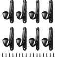 thumbnail image 2 of 8 Pcs Black Wall Hooks, Matte Black Coat Hooks, Heavy Duty Clothes Hooks, Aluminum Alloy Clothes Hooks for Backpack Hat, 2 of 5