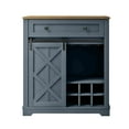 thumbnail image 3 of FESTIVO Rustic Chic Wine Cabinet with Glass Holder & Wine Rack - Haze Blue, 3 of 10