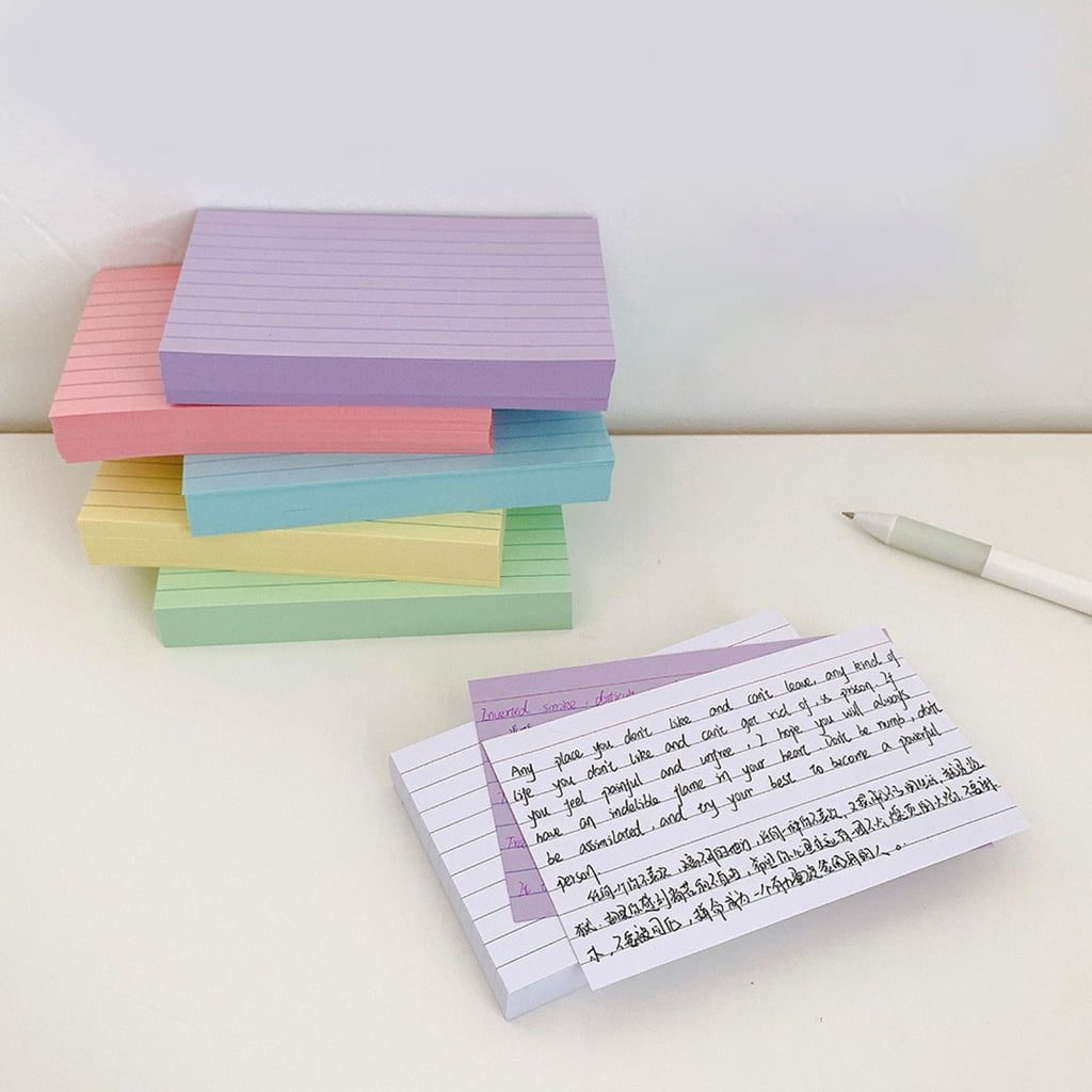 250Pieces Colored Note Paper 3x5Inch Ruled Note Cards for NoteTaking Writing
