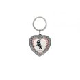 thumbnail image 1 of Chicago White Sox Bling Rhinestone Heart Key Chain, 1 of 1