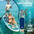 thumbnail image 2 of SOLAVERO Inflatable Stand Up Paddle Board with SUP Accessories, Anti-Slip EVA Deck, 11'×33" Blow Up Paddle Board Adults & Youth, 2 of 8