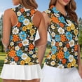 thumbnail image 4 of Aplkyhs Matching Golf Shirts for Couple Colorful Daisy Floral Quick Dry Women Workout Tops Soft and Comfortable for Yoga or Daily Wear Breathable Fabric Machine Washable, 4 of 6