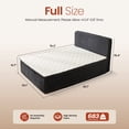 thumbnail image 6 of Ovios Full Size All-in-One Floor Bed in a Box, 16.7" Upholstered Compressed Foam Mattress with Headboard, No Assembly Required, Gray, 6 of 8