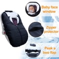 thumbnail image 5 of Ganador de los premios Mom's Choice Awards-TSAYAWA Funda de invierno para asiento de coche para bebé, mantiene a los bebés calientes, bolsa/manta para recién nacidos, toldo aislante a prueba de viento, 5 of 5