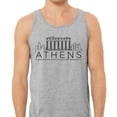 thumbnail image 2 of Skyline Athens Greece Tank Top Unisex Large Grey, 2 of 5