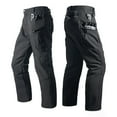 thumbnail image 5 of Fleece Lined Cargo Pants for Men Waterproof Pants Winter Warm Ripstop Cargo Pants with Pockets Black 2XL, 5 of 9