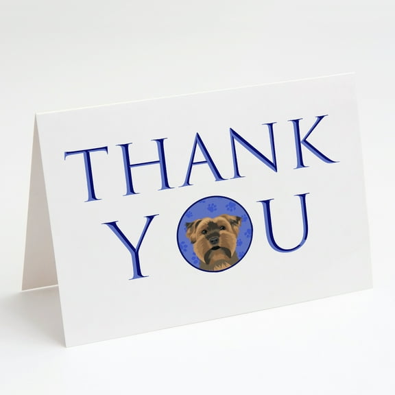 Yorkie Chocolate #1 Thank You Greeting Cards and Envelopes Pack of 8 7 in x 5 in