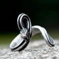 thumbnail image 5 of ZMY Home Stainless Steel Snake Ring with Open Mouth and Coiled Body Punk Style Jewelry (12), 5 of 6