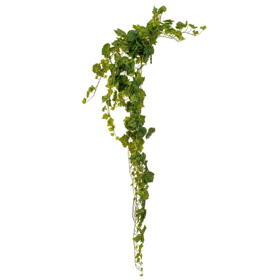 Vickerman 6' Artificial Green Grape Leaf Ivy Hanging Bush.
