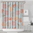 thumbnail image 2 of Cute Crab Shower Curtain Waterproof Fabric with Plastic Hooks, Tropical Sea Life Cartoon Watercolor Crab Print Bathroom Shower Curtain, Vintage Nautical Black White Colorful Ocean Marine Beach, 2 of 5