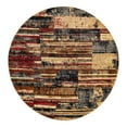 thumbnail image 3 of Unique Loom Saturn Collection Area Rug - Vue (7' 10" Round Multi/Beige), 3 of 7