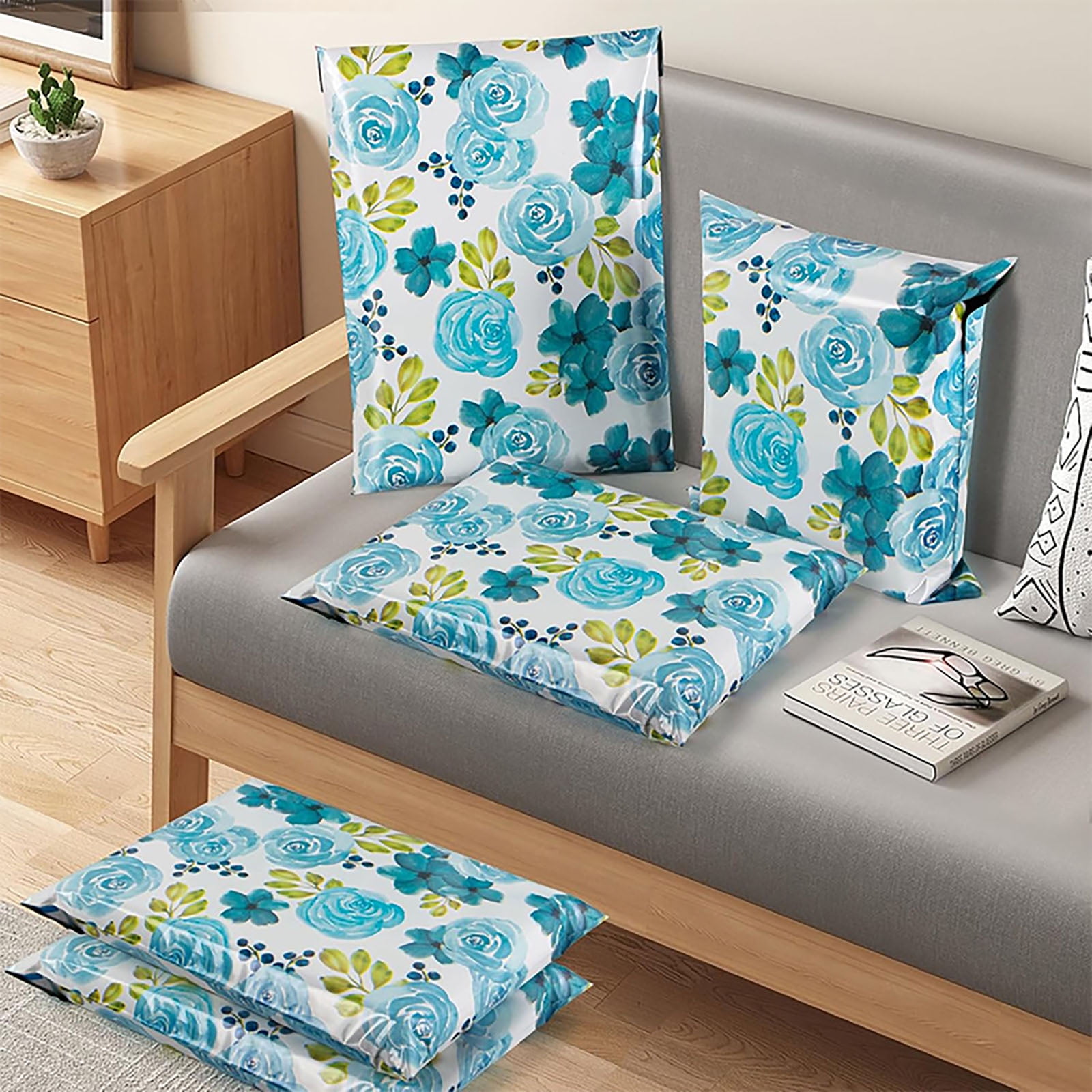 Floral Poly Mailers 10x13 Inch 100Pcs, Self-Seal Mailing Envelopes for Clothing & Small Business, Strong Adhesive Shipping Bags