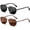 2pcs-black+brown, variant on Polarized Aviator Sunglasses for Women Men Fashion UV Protection Tangle Free Sun Glasses  Trendy Shades