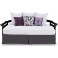 thumbnail image 2 of Pleated Bed Skirt with Split Corners for Daybeds - Three Side Coverage - 100% Brushed Microfiber Bed Skirt with 21" Inches Drop - Full Size 54" x 75" (Dark Grey Solid), 2 of 7