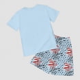 thumbnail image 5 of HCNTES Toddler Baby Boys Girls Independence Day Outfits Set Spring Summer Short Sleeve Shirt and Pants Set 2T 3T 4T 5T 6T 7T 8T 9T Kids 2-piece Pajamas Sleepwear(F02-Blue,11-12 Years), 5 of 7