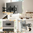 thumbnail image 5 of Perlegear Soporte de pared para TV de movimiento completo con regleta para televisores de 42 a 90 pulgadas de hasta 150 libras, soporte para TV premontado con giro, inclinación y extensión suaves, VES, 5 of 5