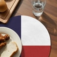 thumbnail image 3 of Blue Red White Texas Flag with Star,Round Placemats Set of 2 for Dinning Tables,Heat-proof Braided Table Mats 13 Inch,Minimalistic Geometric Stripe Washable Place Mat for Kitchen Restaurant Party, 3 of 9