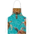thumbnail image 2 of Dreamtimes Oven Mitts and Pot Holders with Chef Apron 3Pcs Set Turtles Non Slip Heat Resistant Gloves for Baking Cooking BBQ, 2 of 7