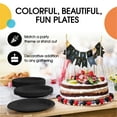 thumbnail image 3 of Exquisite 600 Ct Black 10" Plastic Party Plates 350 GSM Heavy Duty Disposable Plate Sets, 3 of 7