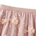 thumbnail image 5 of Fesfesfes Skirts for Women Long Tulle Tutu Skirt 3D Flower Embroidery Solid Color High Waist Mesh Midi Swing Skirt, 5 of 6