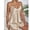 Beige, variant on Women Pajama 2 Piece Set Sleeveless V Neck Open Back Tank Top Shorts Summer Homewear