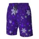 thumbnail image 4 of Balery Dark Purple Snowflakes Traje de Baño Estilo Hawaiano para Hombre, Shorts de Secado Rápido con Bolsillos-X-Large, 4 of 6