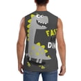 thumbnail image 4 of Kdxio Cute Dinosaur Skate for Men's Muscle T-shirt,Sleeveless for Workout Running Athletic Gym Lounge Casual, 4 of 7